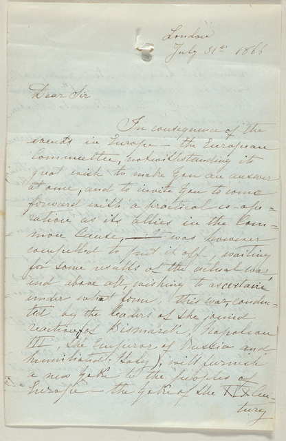 Handwritten letter from Louis Bulewski