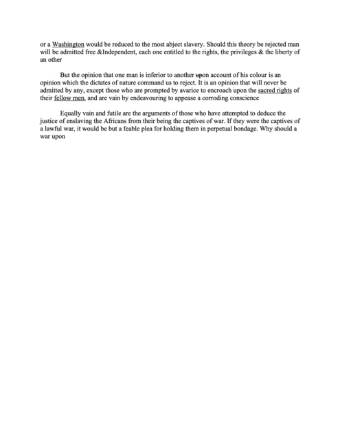 Typed transcription of handwritten commencement address