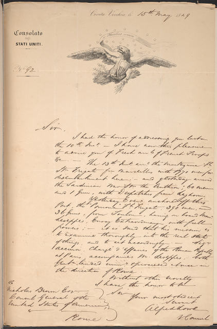 Handwritten letter from Alfred Lowe to Nicholas Brown
